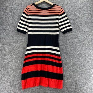Allison Brittney Dress Women S Black Striped Sheath Short Short Sleeve